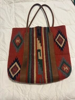Two Bar West Woven Tote Bag